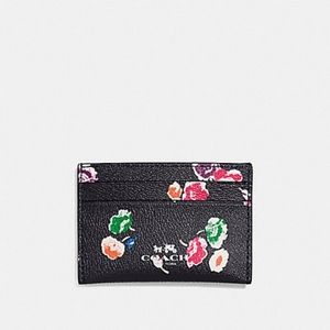 COACH Wildflower Rainbow Multi Floral Card Case
